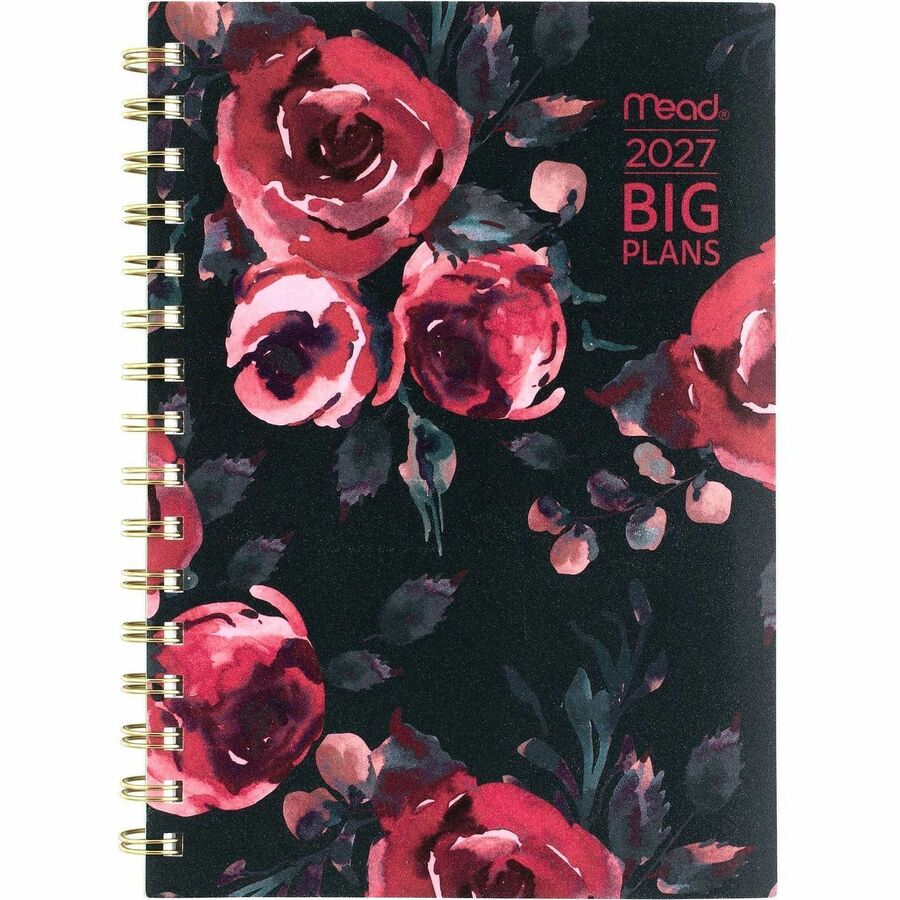 Mead BIG PLANS Tea Part Weekly/Monthly Planner - Weekly, Monthly - 15 Month - October 2026 to December 2027 - 5 1/2" x 8