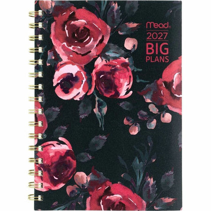 Mead BIG PLANS Tea Part Weekly/Monthly Planner - Weekly, Monthly - 15 Month - October 2026 to December 2027 - 5 1/2" x 8