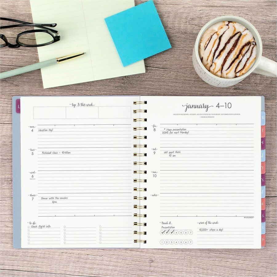 At-A-Glance Harmony Weekly/Monthly Planner - Weekly, Monthly - 13 Month - January 2027 to January 2028 - 7" x 8 3/4" She