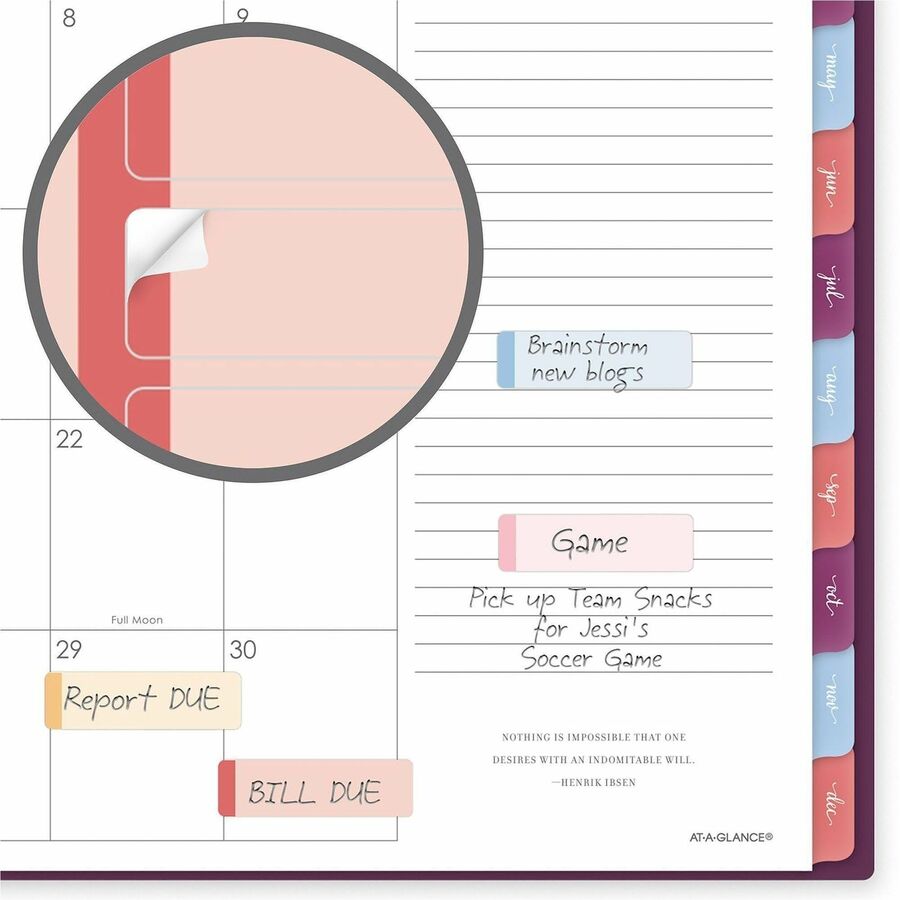 At-A-Glance Harmony Weekly/Monthly Planner - Weekly, Monthly - 13 Month - January 2027 to January 2028 - Letter - 8 1/2"