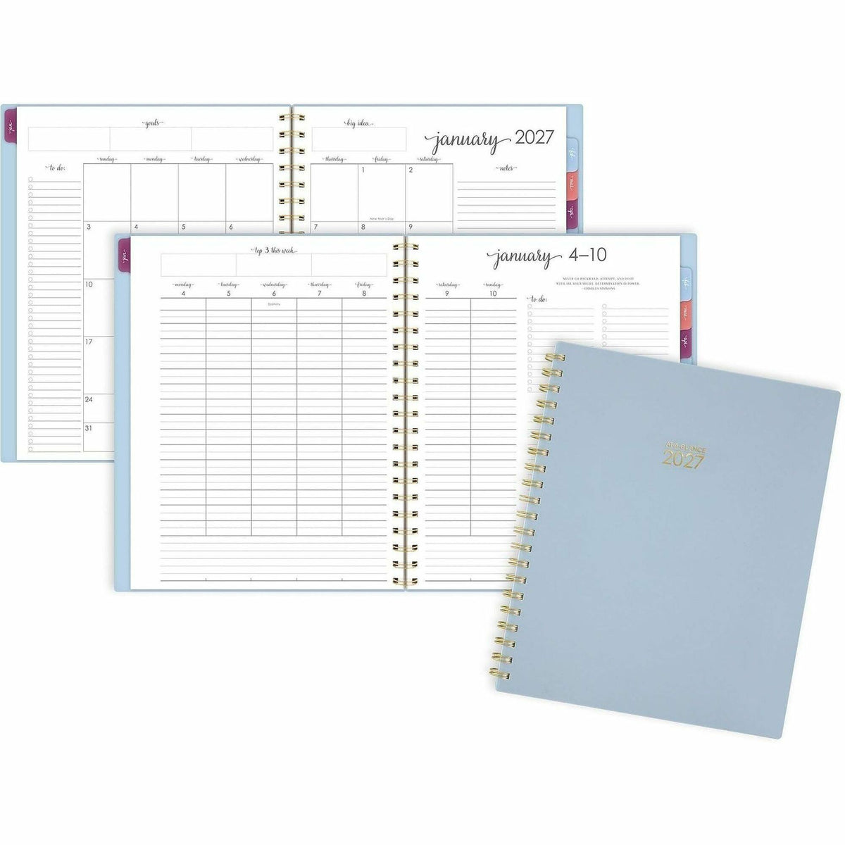 At-A-Glance Harmony Weekly/Monthly Planner - Weekly, Monthly - 13 Month - January 2027 to January 2028 - Letter - 8 1/2"