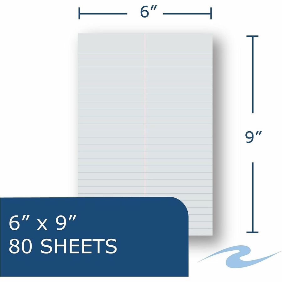 Roaring Spring Enviroshades Gregg-Ruled Steno Book - 80 Sheets - 160 Pages - Spiral Bound - Gregg Ruled Margin - 15 lb B