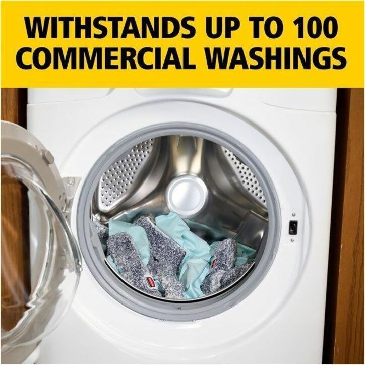 Rubbermaid Commercial HYGEN Microfiber Glass Washer - For Squeegee - Gray - MicroFiber - 0.6" Height x 4.3" Width x 24.5