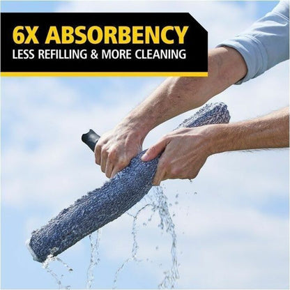 Rubbermaid Commercial HYGEN Microfiber Glass Washer - For Squeegee - Gray - MicroFiber - 0.6" Height x 4.3" Width x 20.4