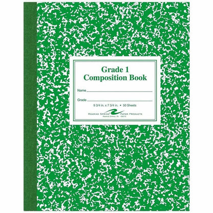 Roaring Spring First-grade Composition Books - 50 Sheets - 100 Pages - Sewn/Tapebound - Both Side Ruling Surface - Ruled