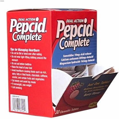 Lil' Drug Store Single Dose Pepcid Complete - For Heartburn, Acid Indigestion, Sour Stomach, First Aid - Berry