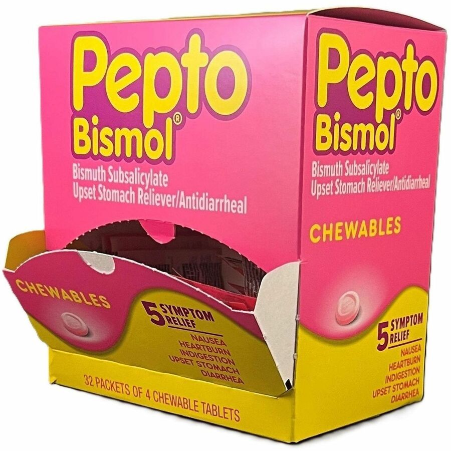 Lil' Drug Store Pepto-Bismol Chewable Tablets - For Upset Stomach, Diarrhea, Nausea, Heartburn, Indigestion