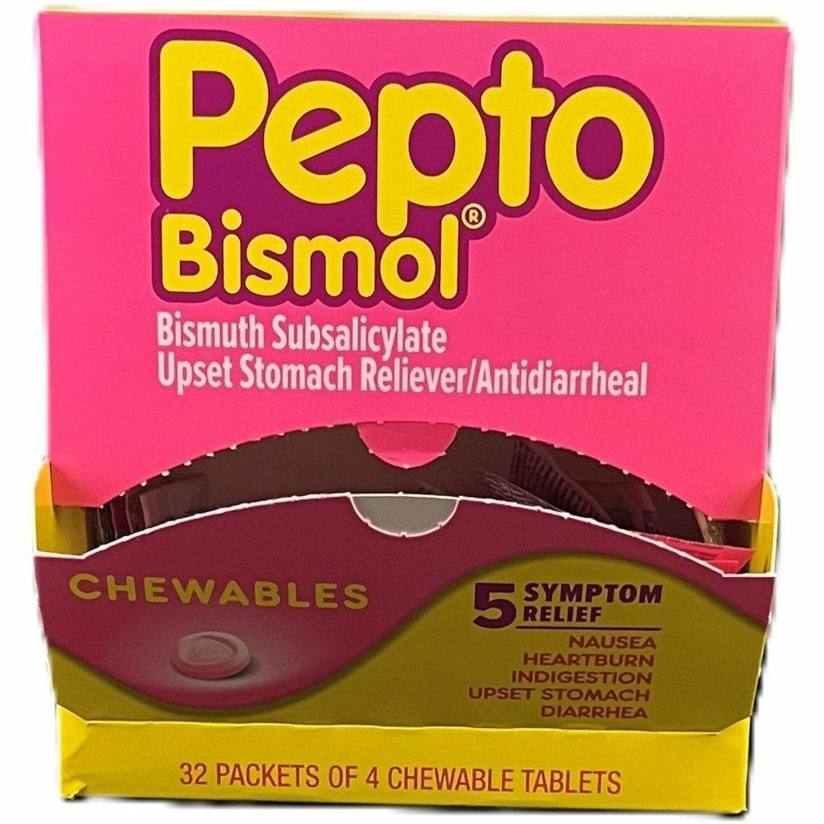Lil' Drug Store Pepto-Bismol Chewable Tablets - For Upset Stomach, Diarrhea, Nausea, Heartburn, Indigestion