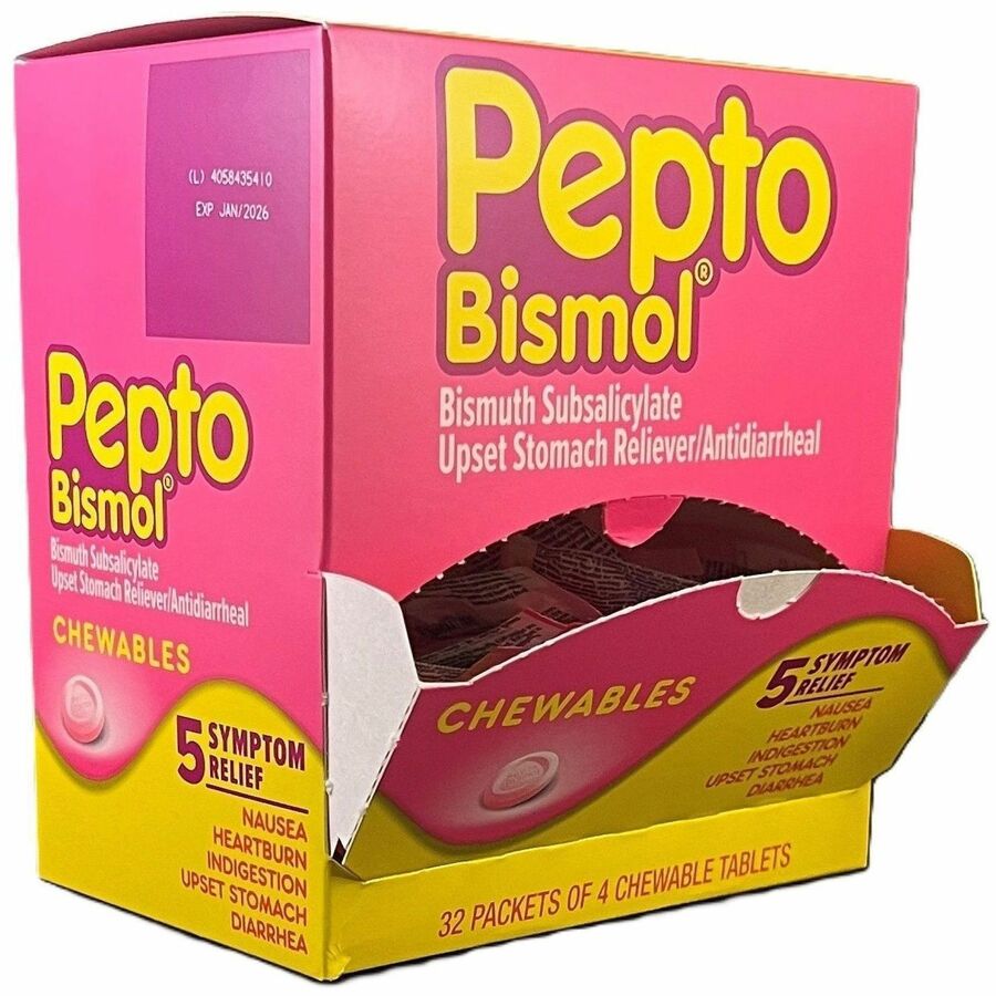 Lil' Drug Store Pepto-Bismol Chewable Tablets - For Upset Stomach, Diarrhea, Nausea, Heartburn, Indigestion