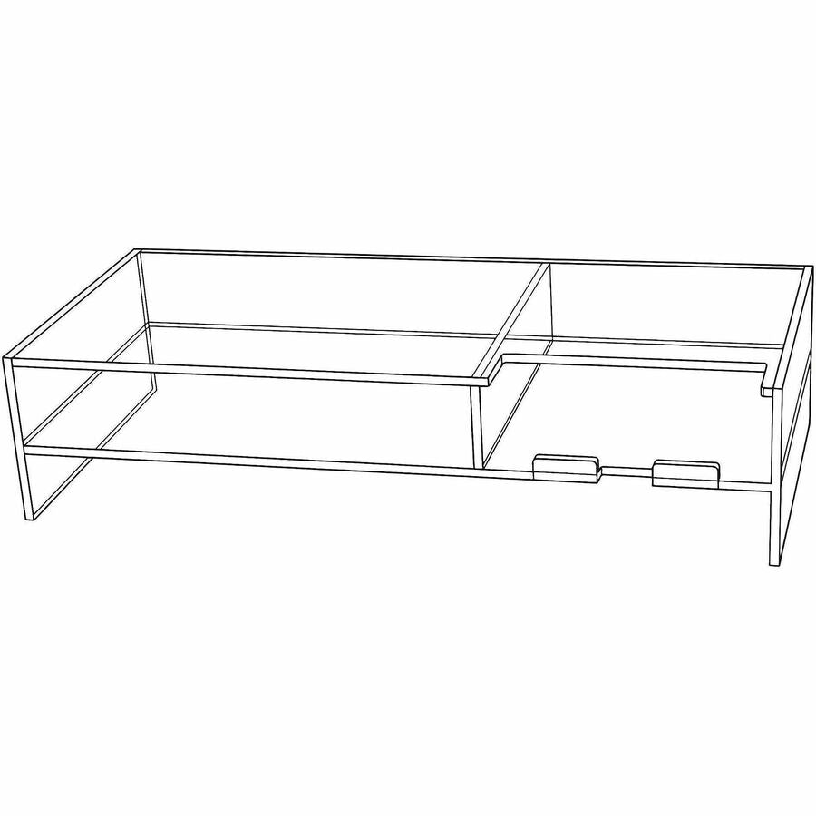 Kantek 2-Tier Acrylic Monitor Stand - 4.30" Height x 9.40" Width x 20.70" Depth - Desktop - Acrylic - Clear - 1 Each