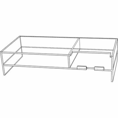 Kantek 2-Tier Acrylic Monitor Stand - 4.30" Height x 9.40" Width x 20.70" Depth - Desktop - Acrylic - Clear - 1 Each