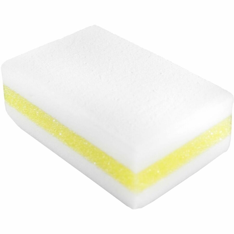 Impact Amazing Sponge - 1.8" Height x 3.5" Width x 5.8" Length - 30 / Carton - Melamine - White, Yellow
