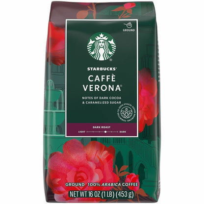 Starbucks Ground Caffe Verona Dark Roast Ground Coffee - Compatible with Drip-coffee Brewer - Dark - Ground - Caffé Vero