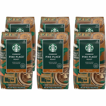 Starbucks Ground Pike Place Ground Coffee - Medium - Ground - Pike Place Roast