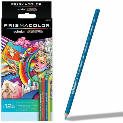 Prismacolor Scholar Colored Pencils - Assorted Lead - 12 / Pack