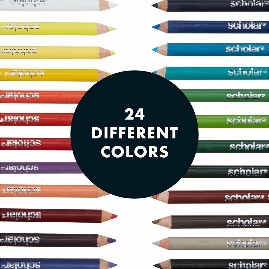 Prismacolor Scholar Colored Pencils - Assorted Lead - 24 / Pack