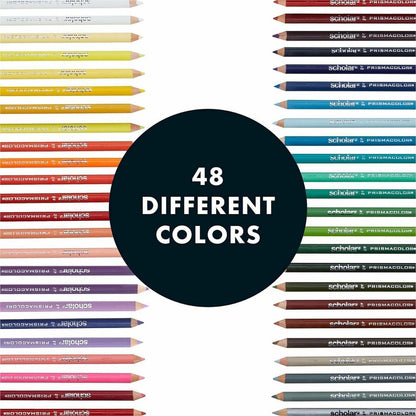 Prismacolor Scholar Colored Pencils - Assorted Lead - 48 / Pack