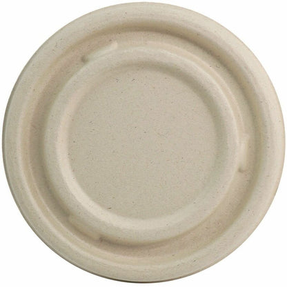 World Centric Compostable Fiber Lids - Plant Fiber - Beige - 50 Lids/Pack - 2 / Carton