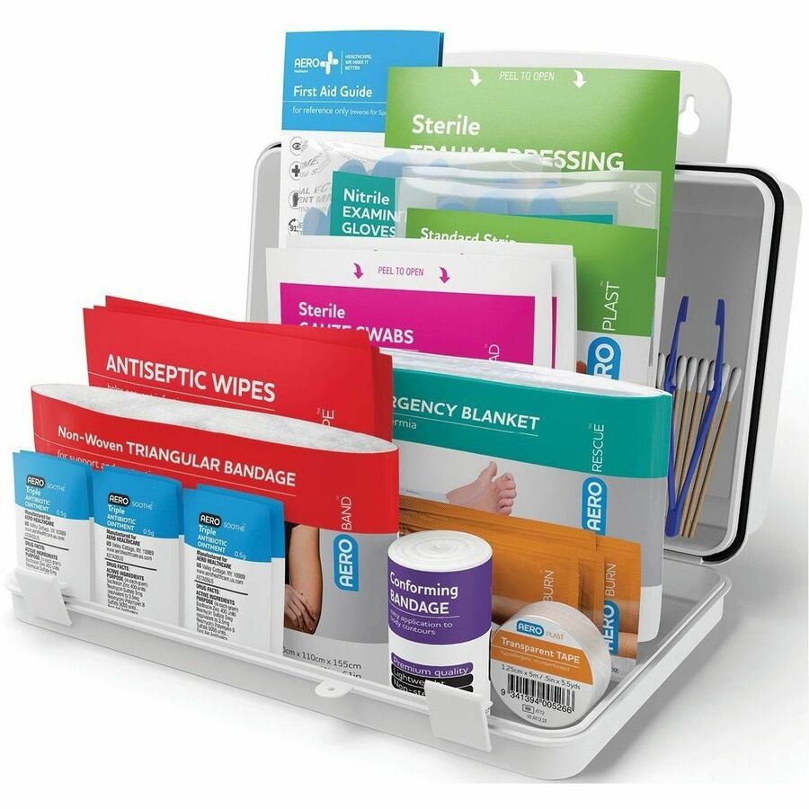 Aero Surefill All-Purpose Weatherproof First-Aid Kits - 72 x Piece(s) For 10 x Individual(s) - 5.5" Height x 3" Width8.5