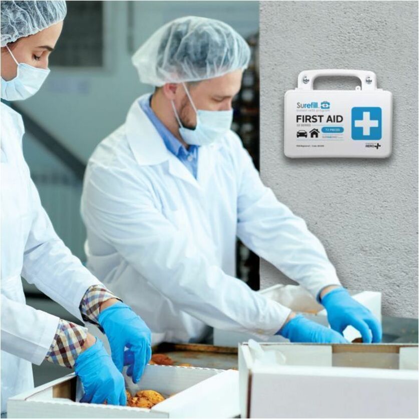 Aero Surefill All-Purpose Weatherproof First-Aid Kits - 72 x Piece(s) For 10 x Individual(s) - 5.5" Height x 3" Width8.5