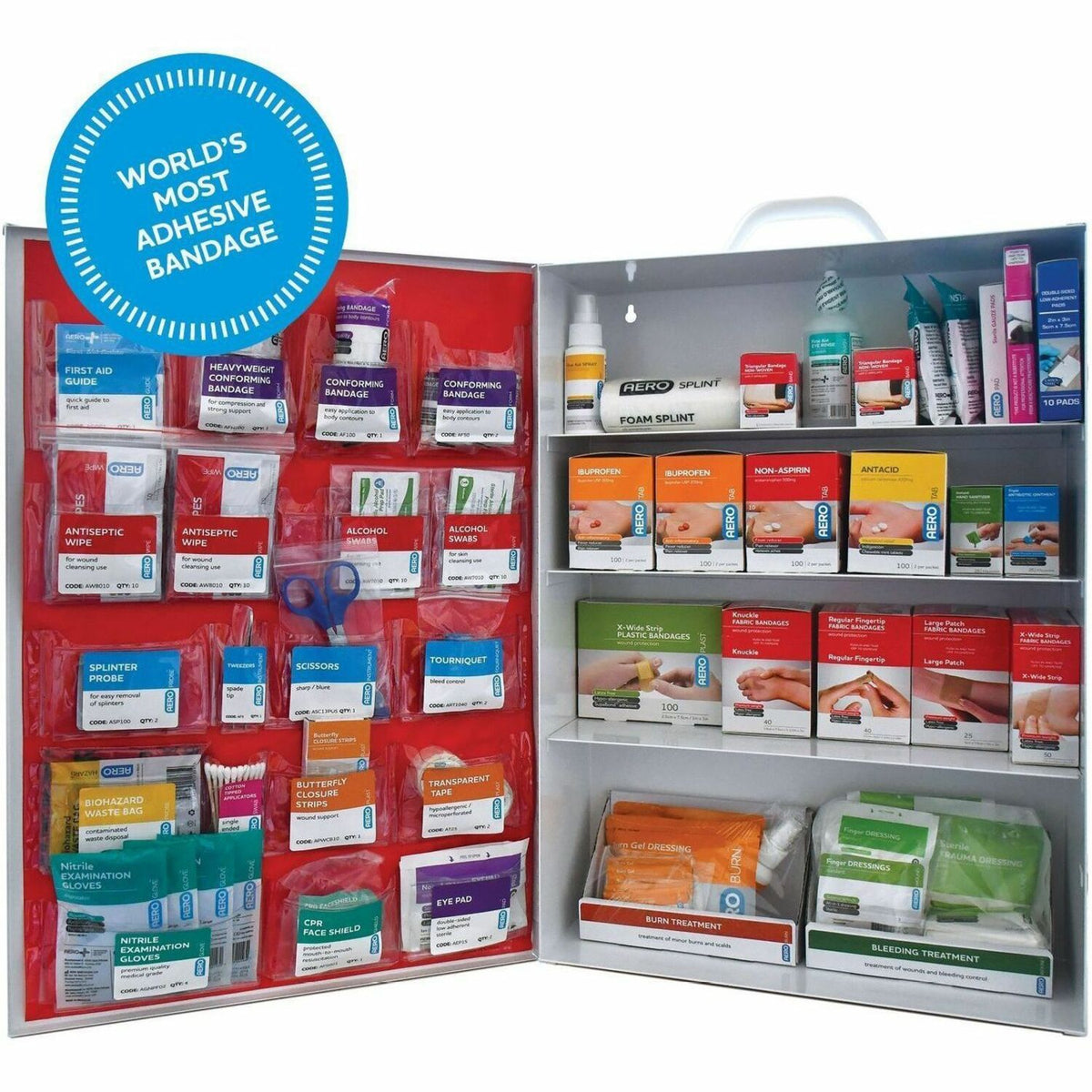Aero Surefill Metal First-Aid Cabinets - 857 x Piece(s) - 22.5" Height x 5.5" Width15.5" Length - Metal Case - Blue, Whi