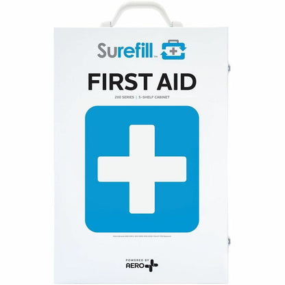 Aero Surefill Metal First-Aid Cabinets - 1186 x Piece(s) - 28.8" Height x 6.3" Width19.8" Length - Metal Case - Blue, Wh