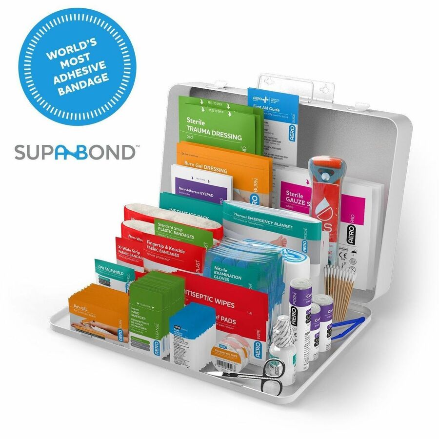Aero Surefill Metal First-Aid Kits - 284 x Piece(s) For 50 x Individual(s) - 10" Height x 2.5" Width14" Length - Metal C