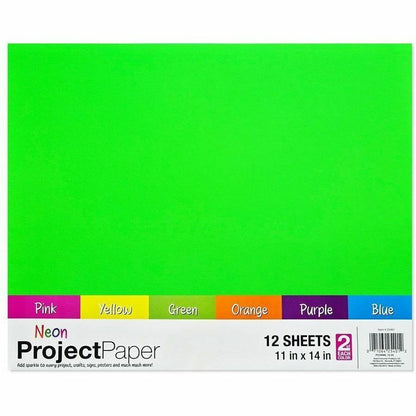 Royal Brites 2-Sided Project Paper Neon Assortment - 12 / Carton