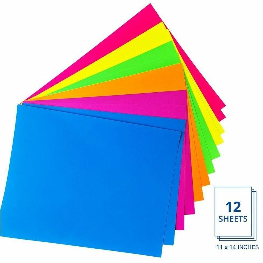 Royal Brites 2-Sided Project Paper Neon Assortment - 12 / Carton