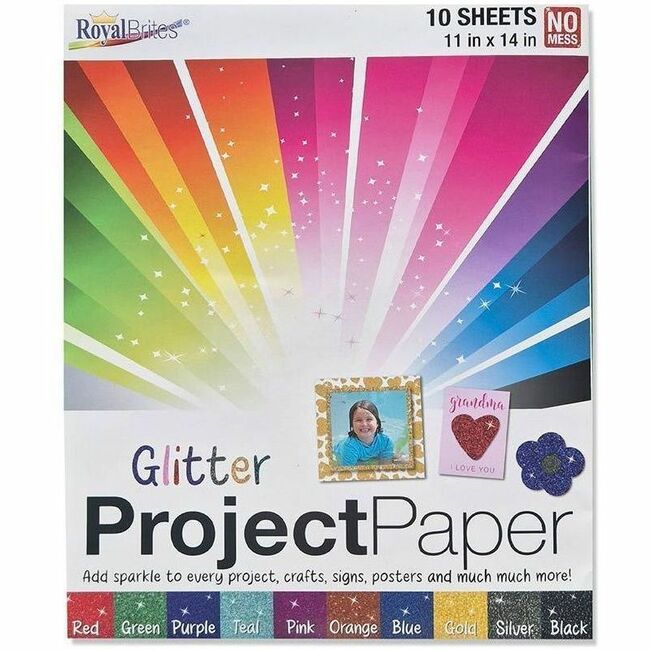 Royal Brites Glitter Project Paper Assortment - 10 / Carton