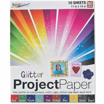Royal Brites Glitter Project Paper Assortment - 10 / Carton