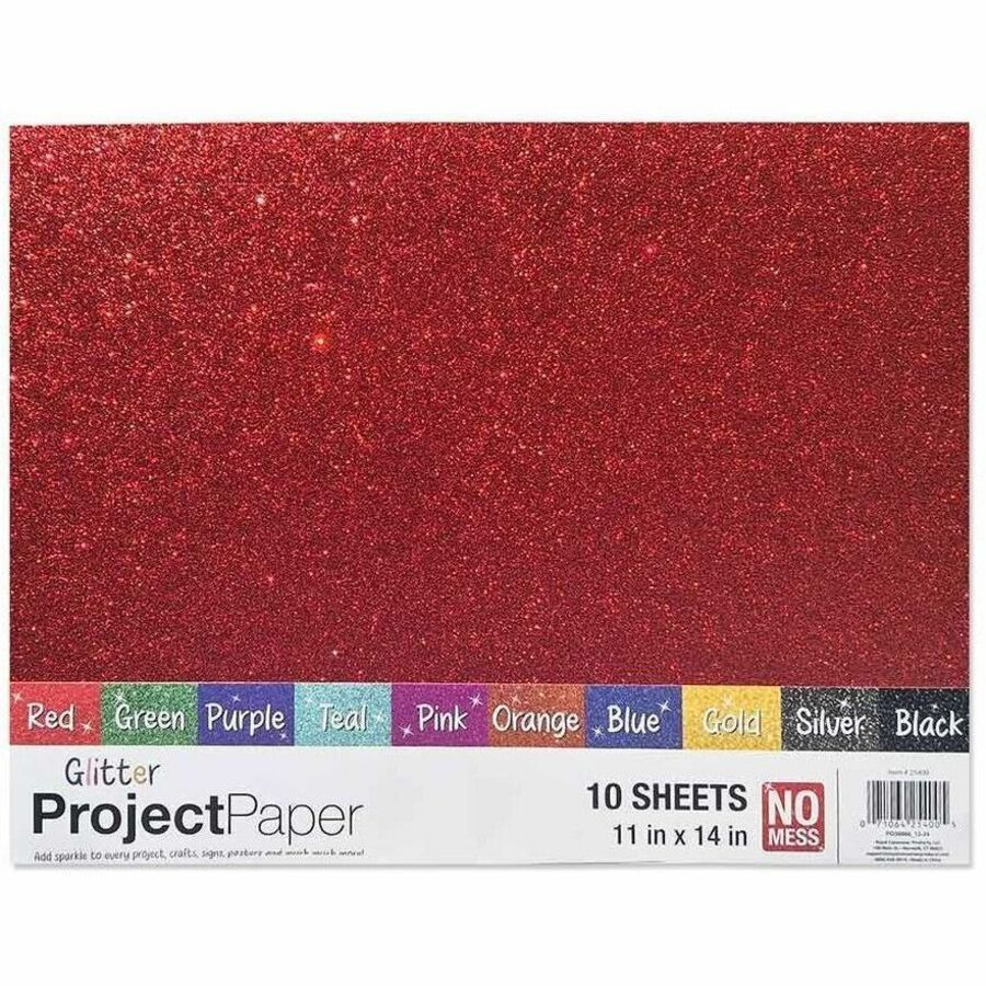 Royal Brites Glitter Project Paper Assortment - 10 / Carton