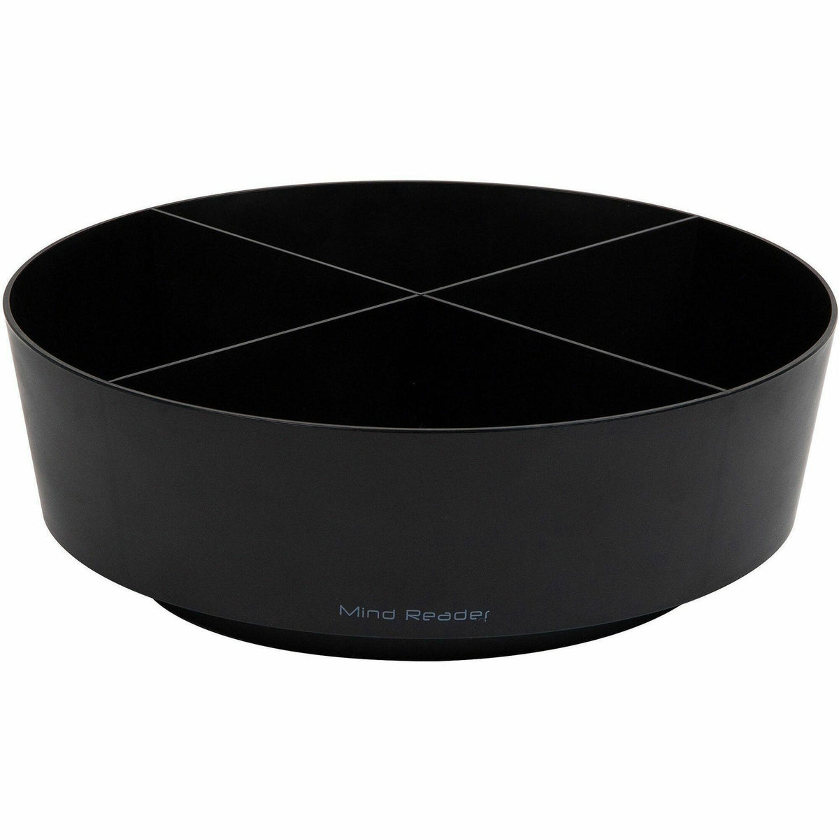 Mind Reader 4-Compartment Snack Carousel Organizer - 4 Compartment(s) - Rotate, Lightweight - Black