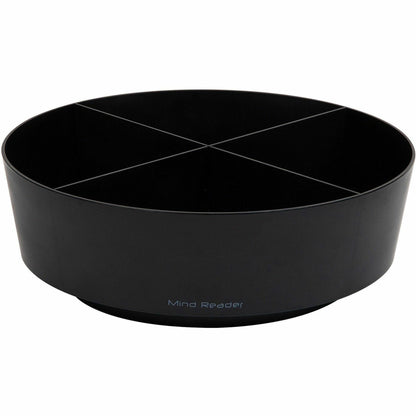 Mind Reader 4-Compartment Snack Carousel Organizer - 4 Compartment(s) - Rotate, Lightweight - Black