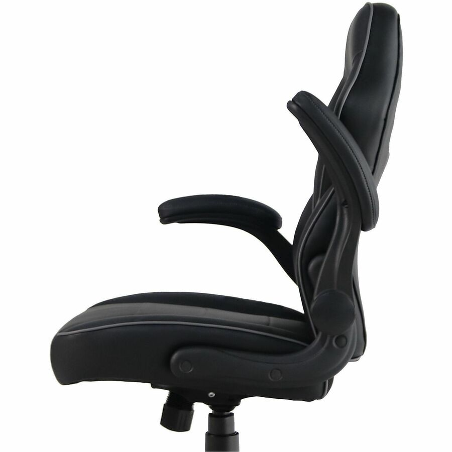 Lorell Flip-Arm Gaming Chair - Black