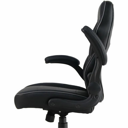Lorell Flip-Arm Gaming Chair - Black