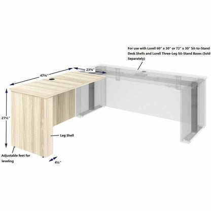 Lorell Essentials Sit-Stand Return Shells - 27.5" Height x 47.3" Width x 23.6" Depth - Material: Laminate, Wood - Finish