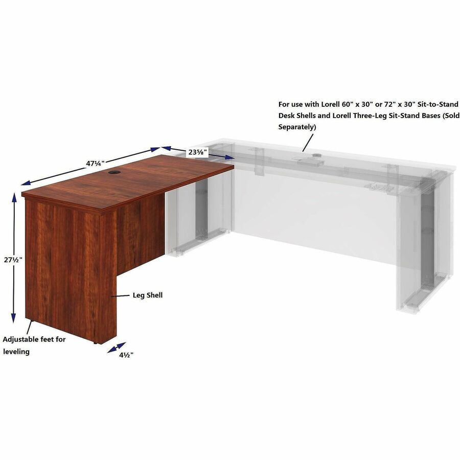 Lorell Essentials Sit-Stand Return Shells - 27.5" Height x 47.3" Width x 23.6" Depth - Material: Laminate, Wood - Finish
