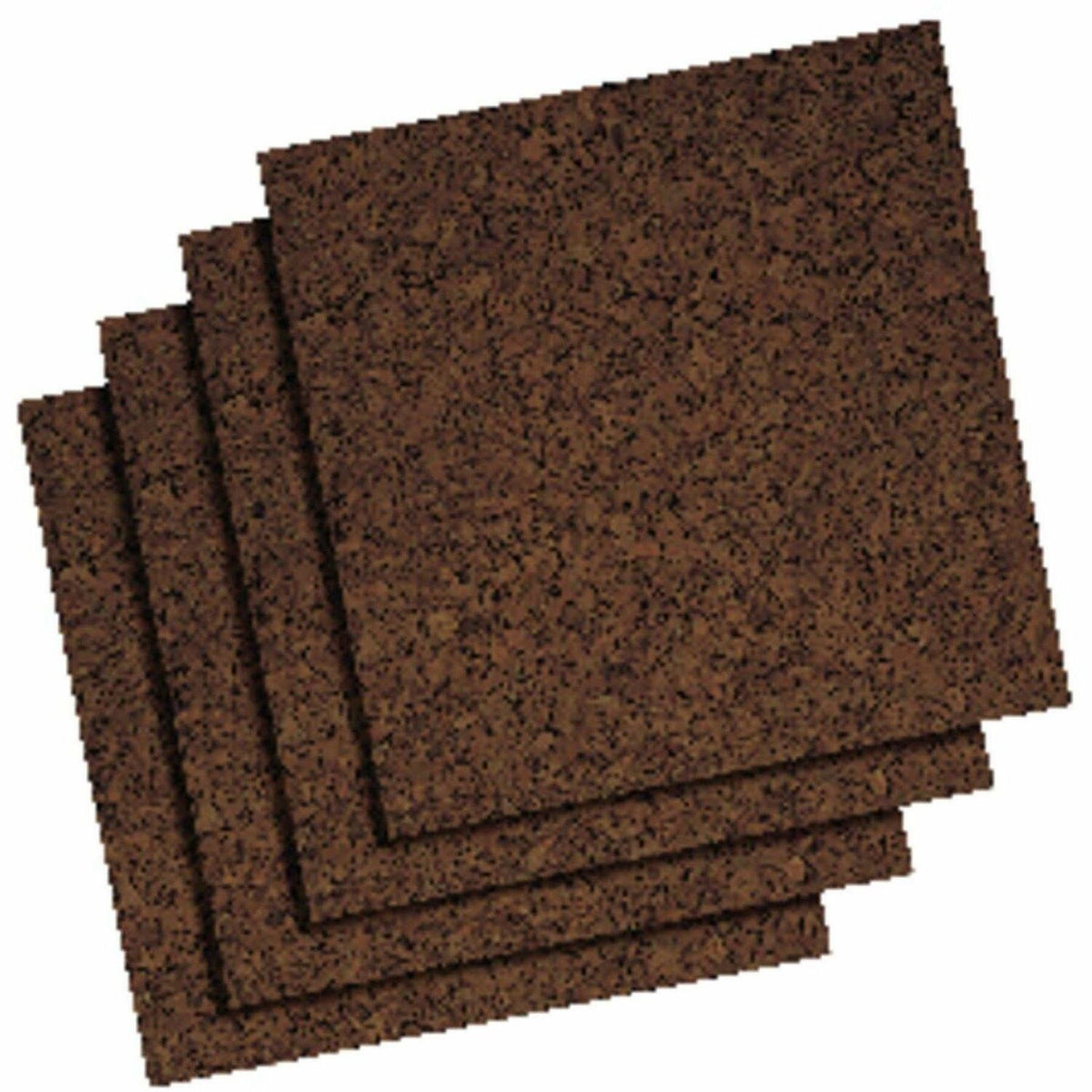 Quartet Frameless Modular Cork Tiles - 12" Board Height x 12" Board Width x 0.37" Board Depth - Dark Brown Natural Cork 