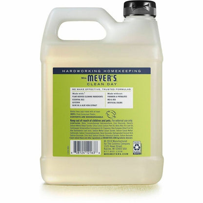 Mrs. Meyer's Clean Day Hand Soap - Lemon Verbena Scent - 1.03 quart - Bottle Dispenser - Grime Remover - 6 / Carton