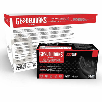 Gloveworks Powder-Free Industrial RDT Nitrile Gloves - 6 mil Thickness x 18.26" Glove Length - Liquid, Dirt, Grime Prote