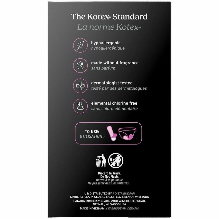 U by Kotex Ultra-Thin Period Pads - Heavy - Absorbent, Anti-leak, Hypoallergenic, Chlorine-free, Comfortable - 56 / Box
