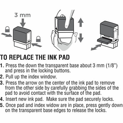 COSCO 2000 Plus Stamp No. 30 Replacement Ink Pad - Black Ink - 1 Each