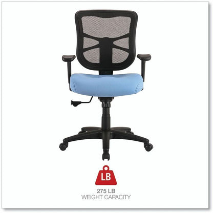 Alera Elusion Chair - Light Blue Seat Color - Mesh, Molded Foam Seat Material - Black Back Color - Mesh Back Material - 