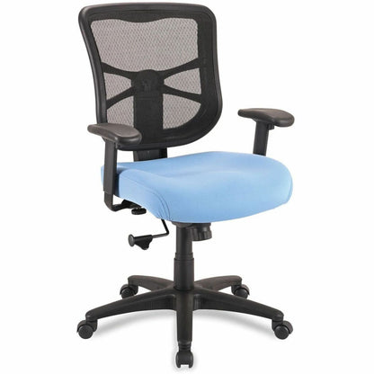 Alera Elusion Chair - Light Blue Seat Color - Mesh, Molded Foam Seat Material - Black Back Color - Mesh Back Material - 