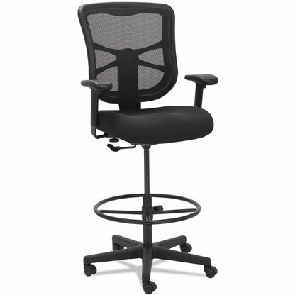 Alera Elusion Task Stool - Black Seat Color - Fabric Seat Material - Black Back Color - Mesh Back Material - Black Frame