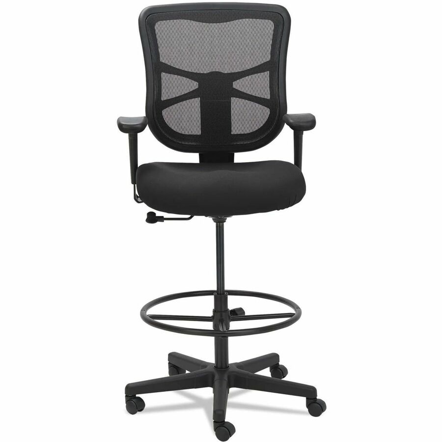 Alera Elusion Task Stool - Black Seat Color - Fabric Seat Material - Black Back Color - Mesh Back Material - Black Frame