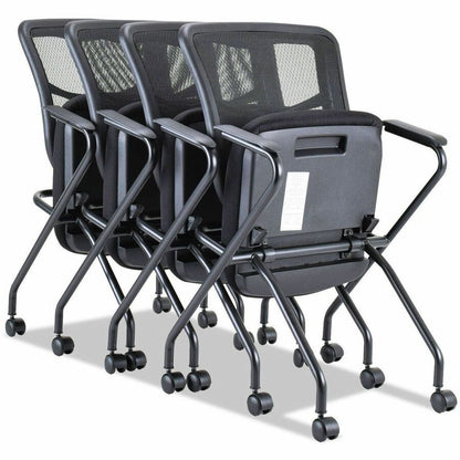 Alera Elusion Chair - Black Seat Color - Fabric Seat Material - Black Back Color - Mesh Back Material - Black Frame Colo