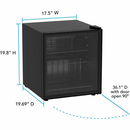 AVANTI Beverage Center, 60 Can Capacity - 1.70 ft³ - Auto-defrost - Reversible - 1.70 ft³ Net Refrigerator Capacity - 12