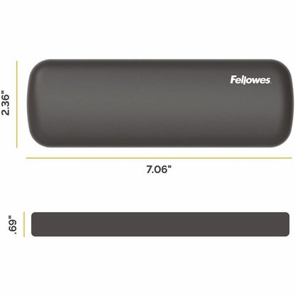 Fellowes Breyta Keyboard Wrist Rest - Black - 0.68" Height x 2.36" Width x 18.50" Depth - Black - Dust Resistant - Keybo